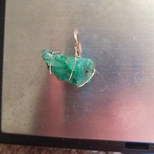 15.65ct Zambian Emerald Pendant 14k Gold 14/20